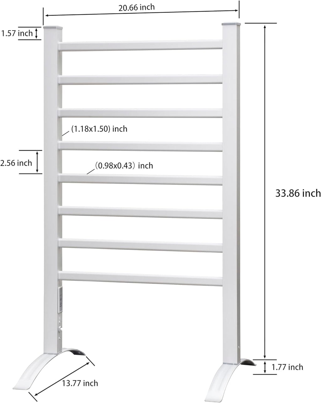KEG Smart WiFi Towel Warmer Wall Mounted with Built-in Timer and Temperature Adjust Control, 4 Bars Electric Stainless Steel Heated Towel Racks for Bathroom Matte Black