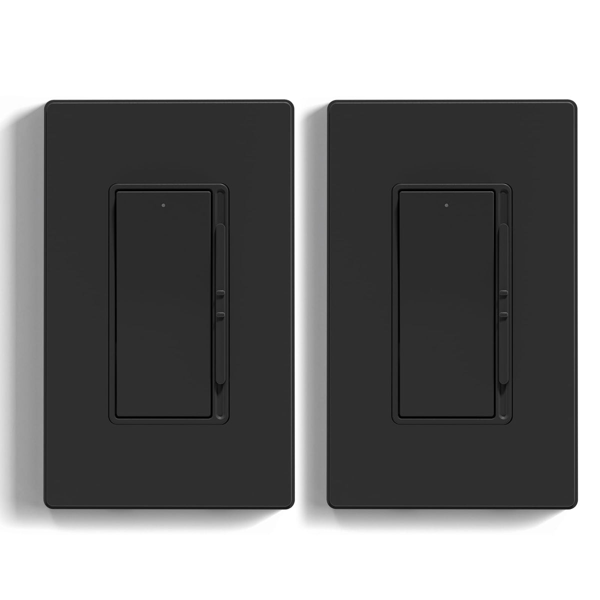 ELEGRP Digital Dimmer Light Switch for 300W Dimmable LED/CFL Lights and 600W Incandescent/Halogen, Single Pole/3-Way LED Slide Dimmer Light Switch, Wall Plate Included, UL Listed, 1 Pack, Matte Black