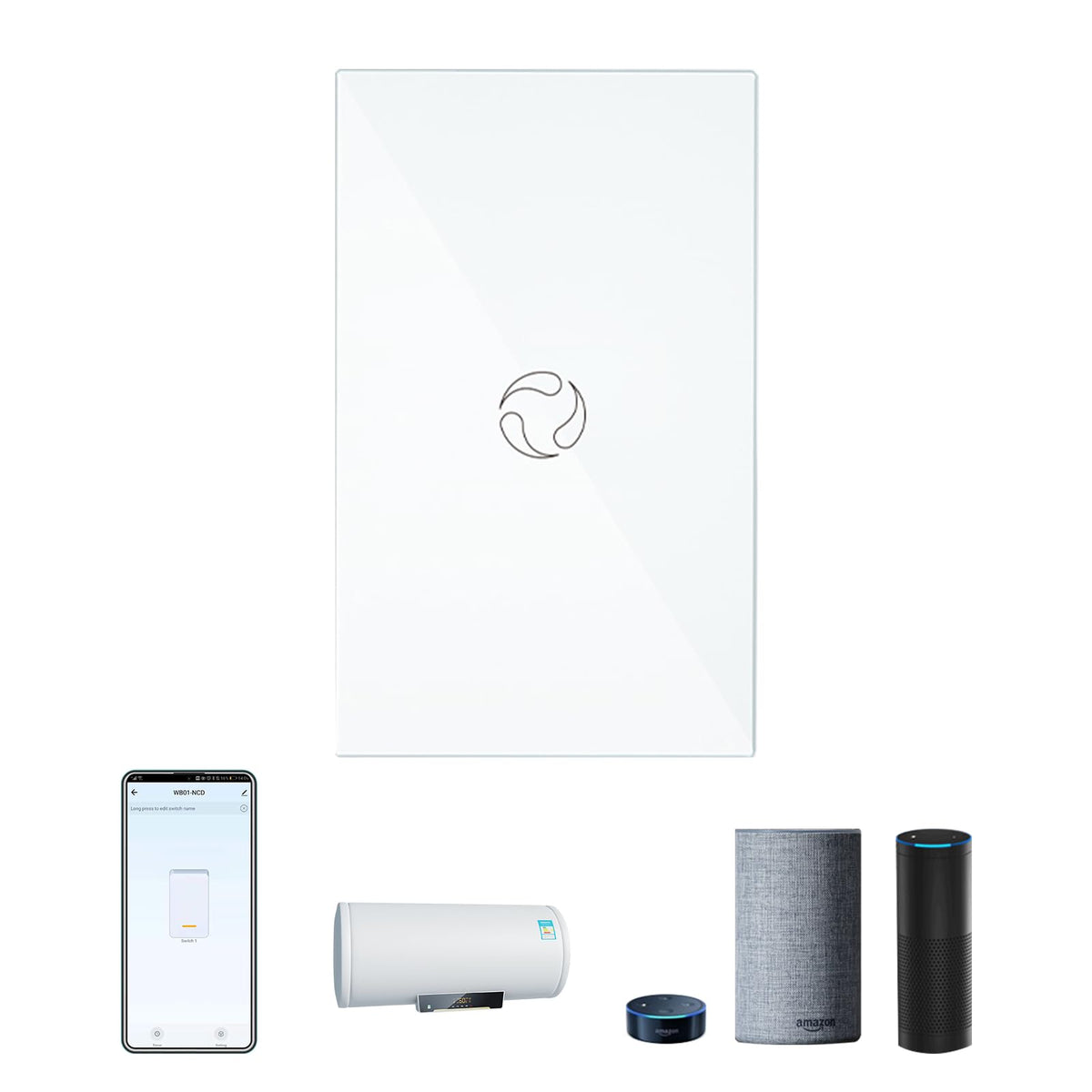 MOES WiFi Smart Touch Wall Light Switch, Neutral Wire Needed, Black 3 Gang | Glass Panel Switch, 3 Way Multi-Control; Works with Smart Life/Tuya App, RF433 Remote, Alexa and Google Home; 2.4GHz WiFi
