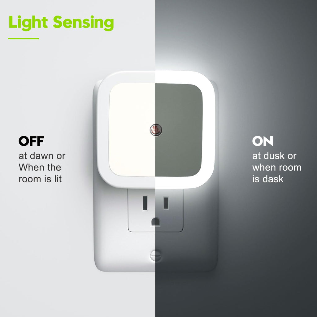 Sujeet Night Light, Night Lights Plug into Wall 4-Pack, Nightlight Plug in Night Lights, Dusk to Dawn Night Lamp Led Night Light for Bedroom, Bathroom, Hallway Warm White