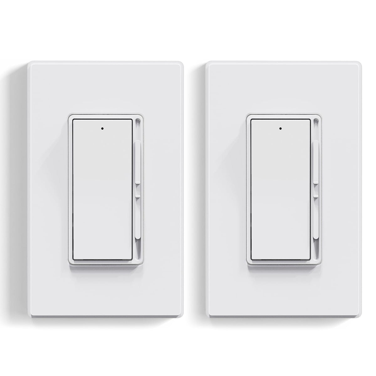 ELEGRP Digital Dimmer Light Switch for 300W Dimmable LED/CFL Lights and 600W Incandescent/Halogen, Single Pole/3-Way LED Slide Dimmer Light Switch, Wall Plate Included, UL Listed, 1 Pack, Matte Black