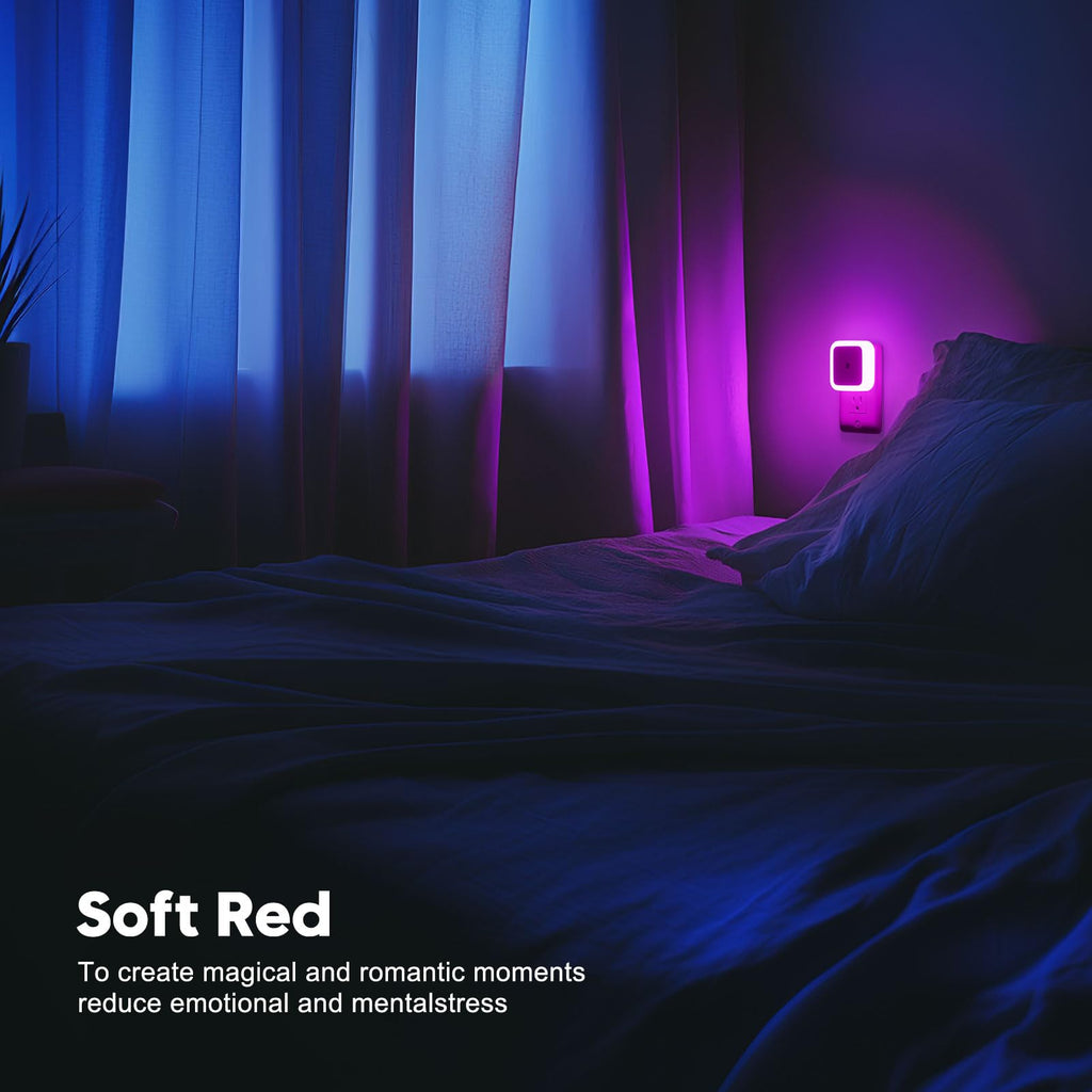 Sujeet Night Light, Night Lights Plug into Wall 4-Pack, Nightlight Plug in Night Lights, Dusk to Dawn Night Lamp Led Night Light for Bedroom, Bathroom, Hallway Warm White