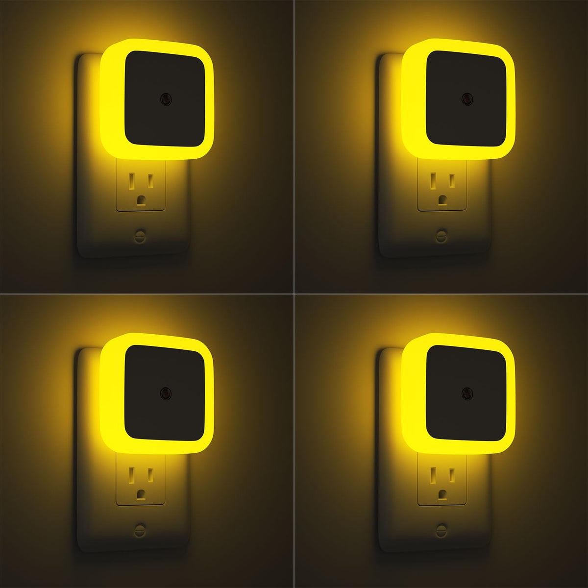 Sujeet Night Light, Night Lights Plug into Wall 4-Pack, Nightlight Plug in Night Lights, Dusk to Dawn Night Lamp Led Night Light for Bedroom, Bathroom, Hallway Warm White