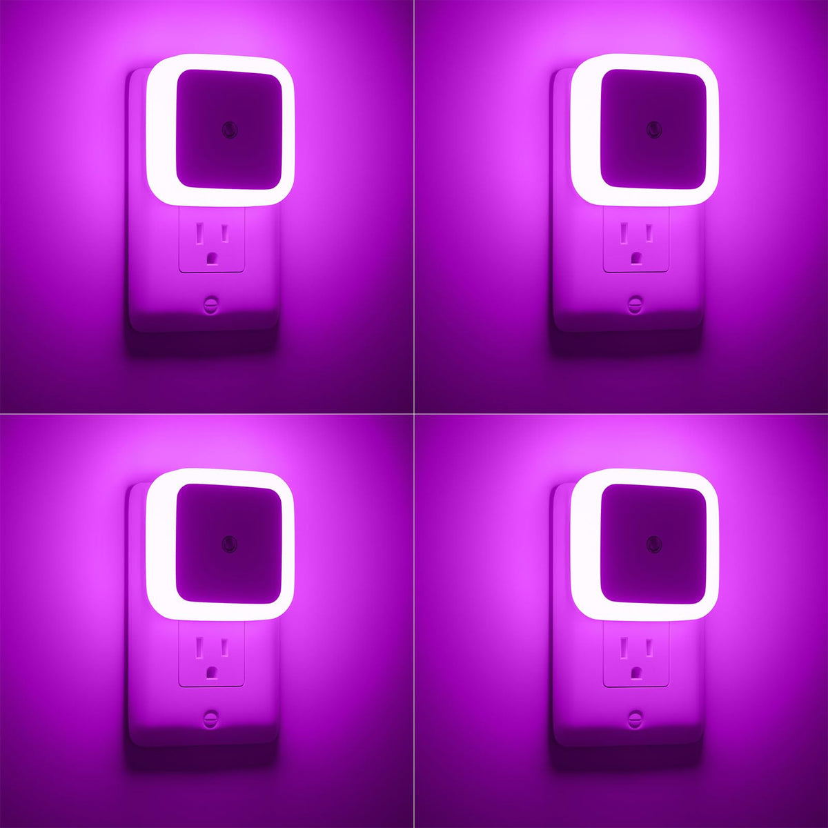 Sujeet Night Light, Night Lights Plug into Wall 4-Pack, Nightlight Plug in Night Lights, Dusk to Dawn Night Lamp Led Night Light for Bedroom, Bathroom, Hallway Warm White