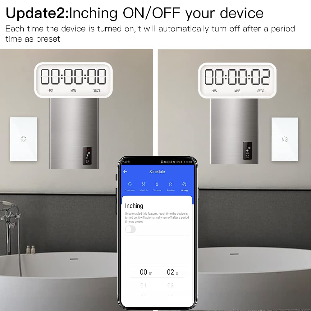 MOES WiFi Smart Touch Wall Light Switch, Neutral Wire Needed, Black 3 Gang | Glass Panel Switch, 3 Way Multi-Control; Works with Smart Life/Tuya App, RF433 Remote, Alexa and Google Home; 2.4GHz WiFi