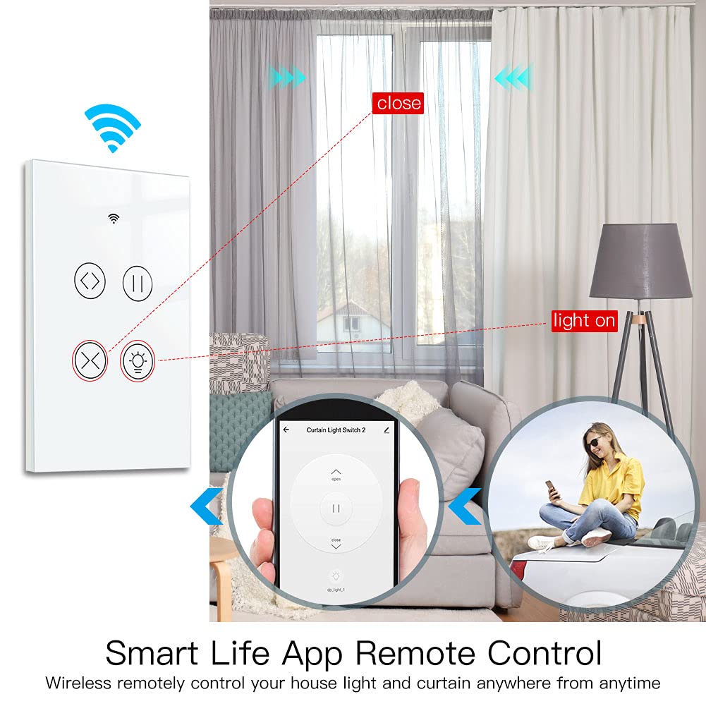 MOES WiFi Smart Touch Wall Light Switch, Neutral Wire Needed, Black 3 Gang | Glass Panel Switch, 3 Way Multi-Control; Works with Smart Life/Tuya App, RF433 Remote, Alexa and Google Home; 2.4GHz WiFi