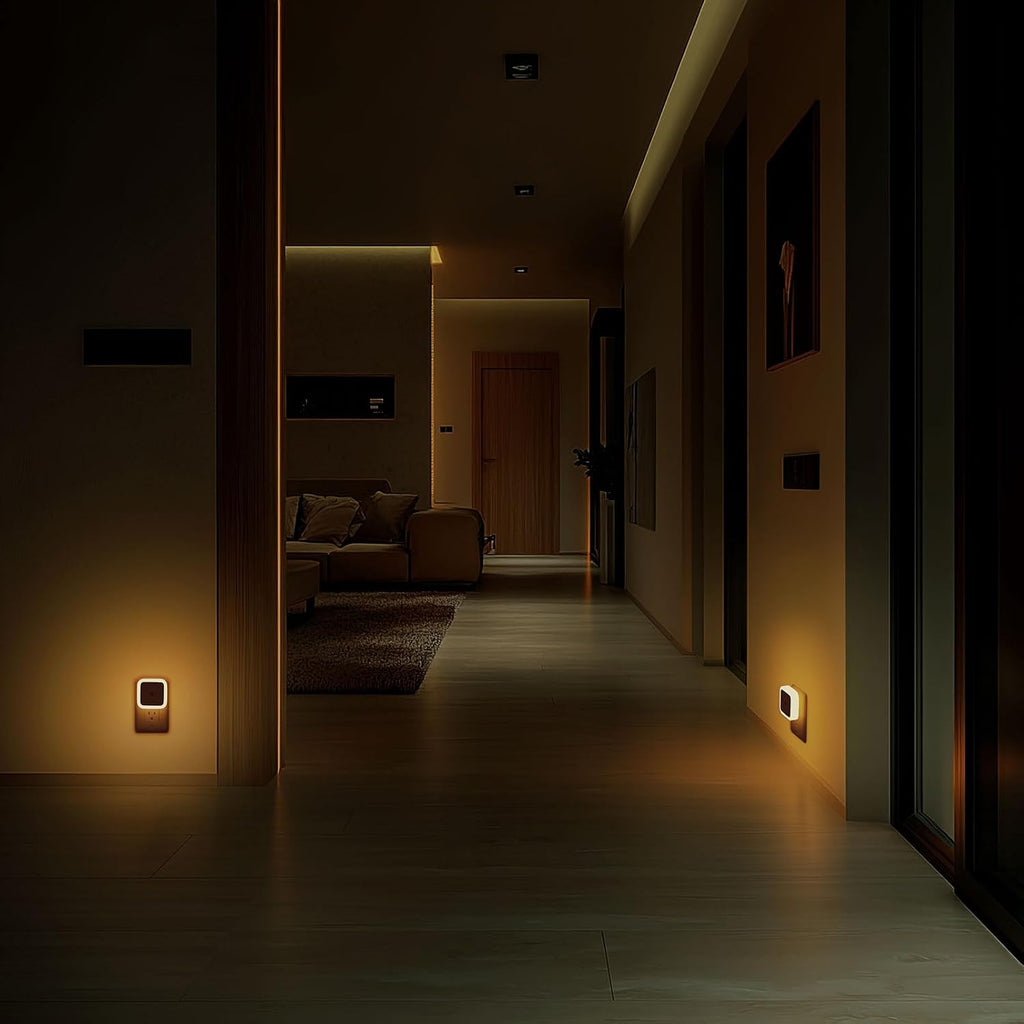 Sujeet Night Light, Night Lights Plug into Wall 4-Pack, Nightlight Plug in Night Lights, Dusk to Dawn Night Lamp Led Night Light for Bedroom, Bathroom, Hallway Warm White