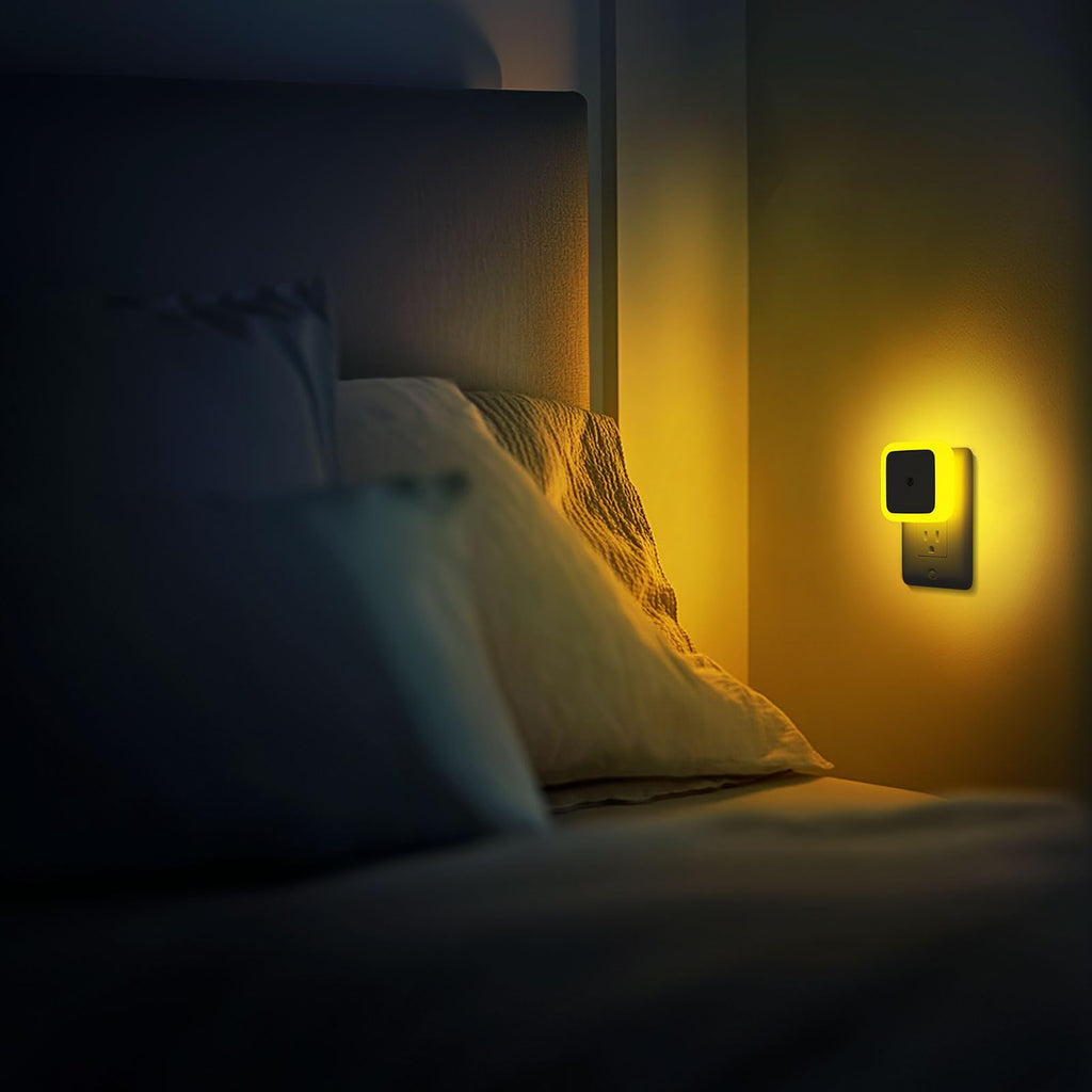 Sujeet Night Light, Night Lights Plug into Wall 4-Pack, Nightlight Plug in Night Lights, Dusk to Dawn Night Lamp Led Night Light for Bedroom, Bathroom, Hallway Warm White