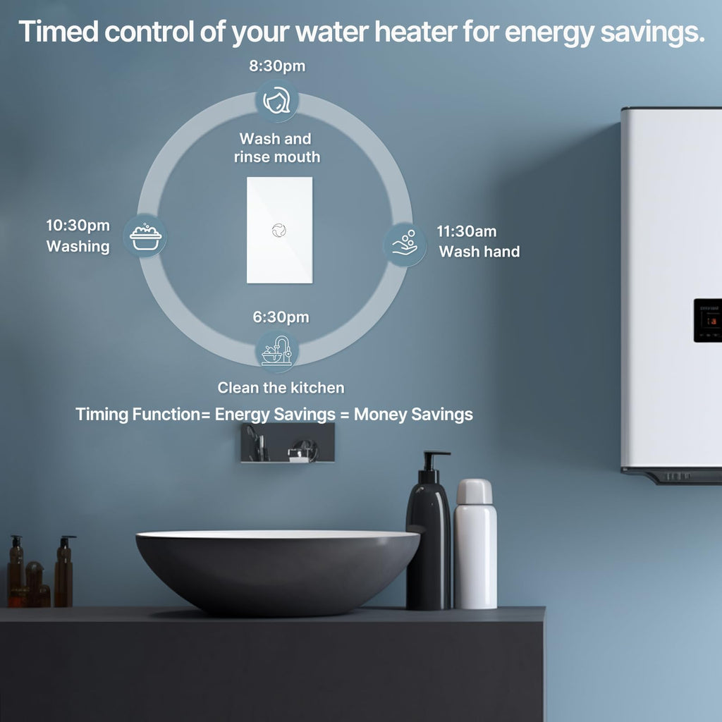 MOES WiFi Smart Touch Wall Light Switch, Neutral Wire Needed, Black 3 Gang | Glass Panel Switch, 3 Way Multi-Control; Works with Smart Life/Tuya App, RF433 Remote, Alexa and Google Home; 2.4GHz WiFi