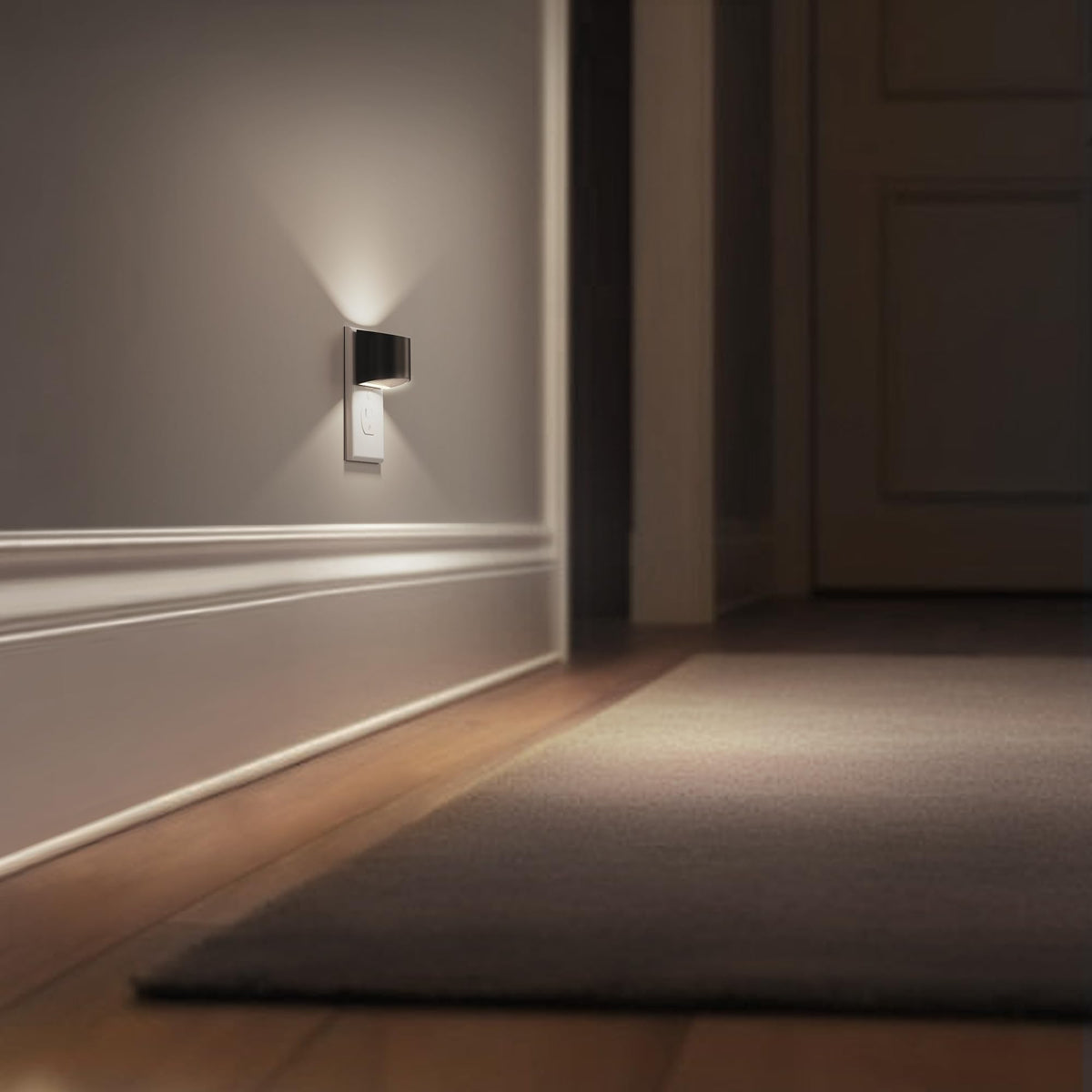 L LOHAS LED Night Lights Plug into Wall 2 Pack, Dusk to Dawn Nightlight | Plug in Night Light with Brightness Adjustable, 3000K Soft White