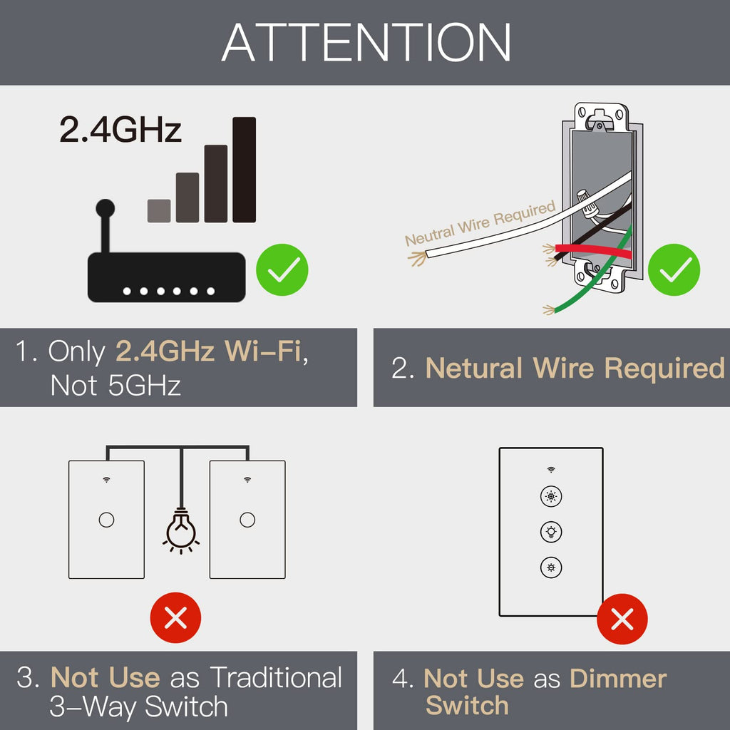 MOES WiFi Smart Touch Wall Light Switch, Neutral Wire Needed, Black 3 Gang | Glass Panel Switch, 3 Way Multi-Control; Works with Smart Life/Tuya App, RF433 Remote, Alexa and Google Home; 2.4GHz WiFi