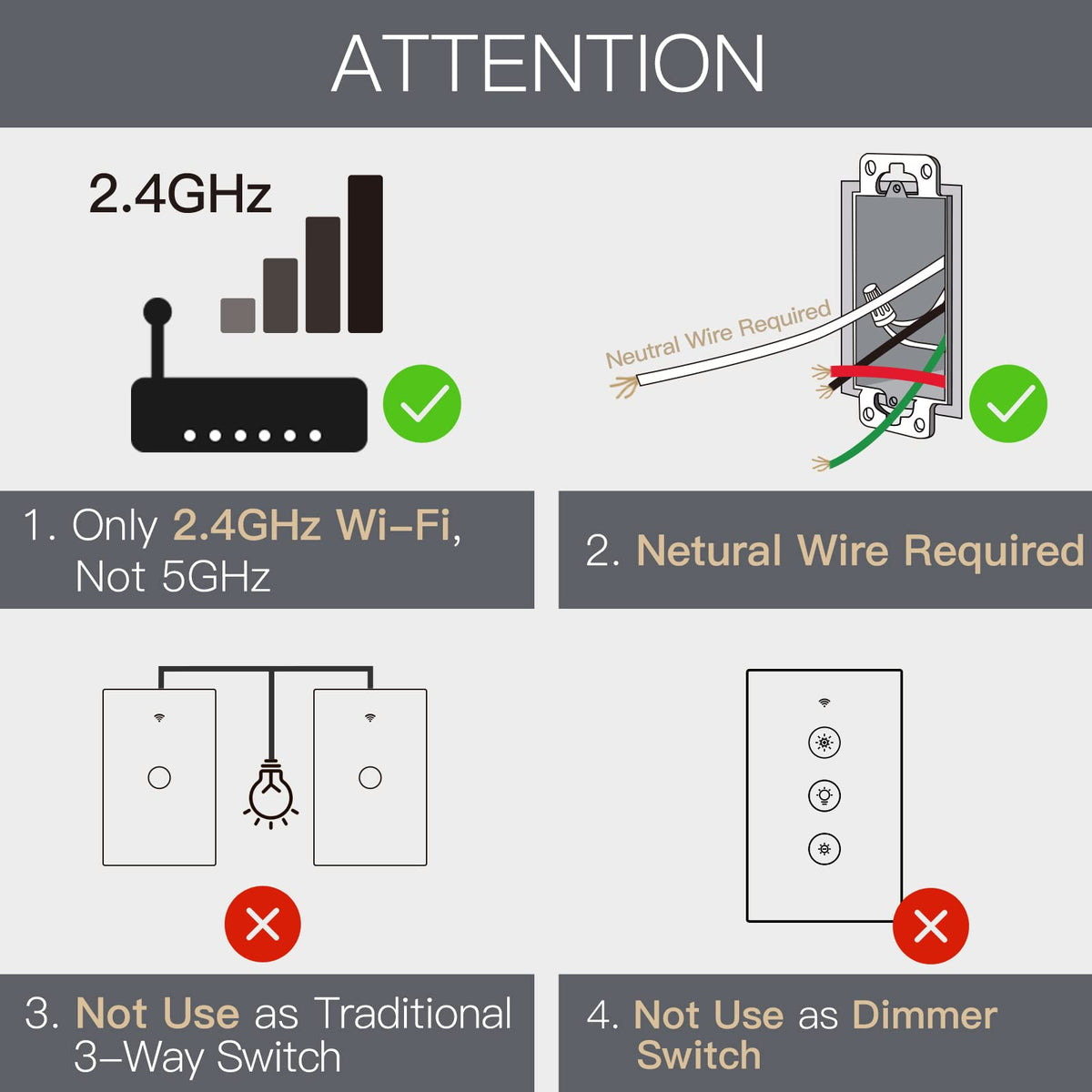 MOES WiFi Smart Touch Wall Light Switch, Neutral Wire Needed, Black 3 Gang | Glass Panel Switch, 3 Way Multi-Control; Works with Smart Life/Tuya App, RF433 Remote, Alexa and Google Home; 2.4GHz WiFi