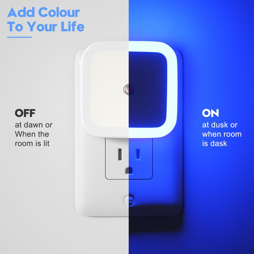 Sujeet Night Light, Night Lights Plug into Wall 4-Pack, Nightlight Plug in Night Lights, Dusk to Dawn Night Lamp Led Night Light for Bedroom, Bathroom, Hallway Warm White