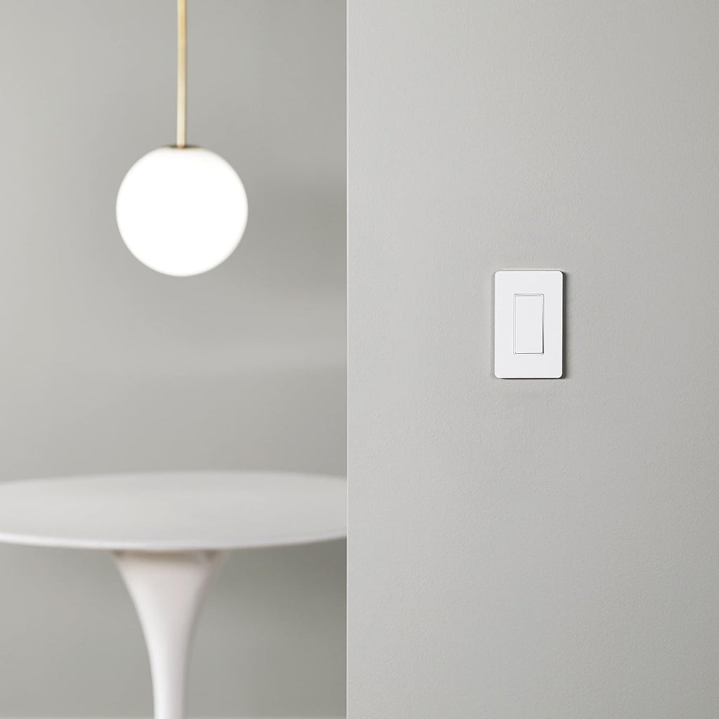Smart Light Switch, Single Pole, Works with Alexa Only, Voice Control, Schedule, 2.4 GHz Wi-Fi, No Hub Required, Easy to Install, White