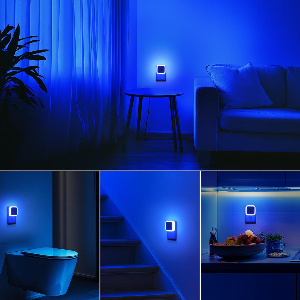 Sujeet Night Light, Night Lights Plug into Wall 4-Pack, Nightlight Plug in Night Lights, Dusk to Dawn Night Lamp Led Night Light for Bedroom, Bathroom, Hallway Warm White