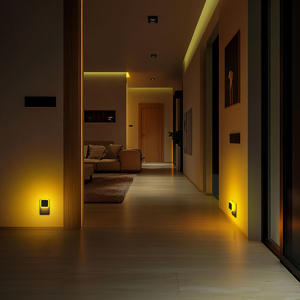 Sujeet Night Light, Night Lights Plug into Wall 4-Pack, Nightlight Plug in Night Lights, Dusk to Dawn Night Lamp Led Night Light for Bedroom, Bathroom, Hallway Warm White