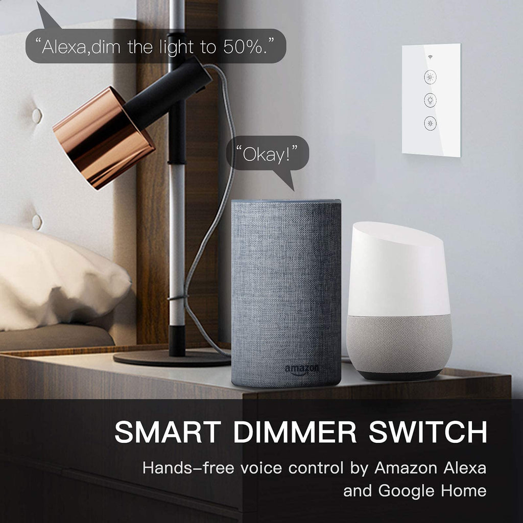 MOES WiFi Smart Touch Wall Light Switch, Neutral Wire Needed, Black 3 Gang | Glass Panel Switch, 3 Way Multi-Control; Works with Smart Life/Tuya App, RF433 Remote, Alexa and Google Home; 2.4GHz WiFi