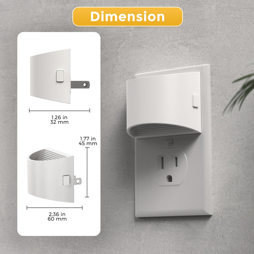 L LOHAS LED Night Lights Plug into Wall 2 Pack, Dusk to Dawn Nightlight | Plug in Night Light with Brightness Adjustable, 3000K Soft White