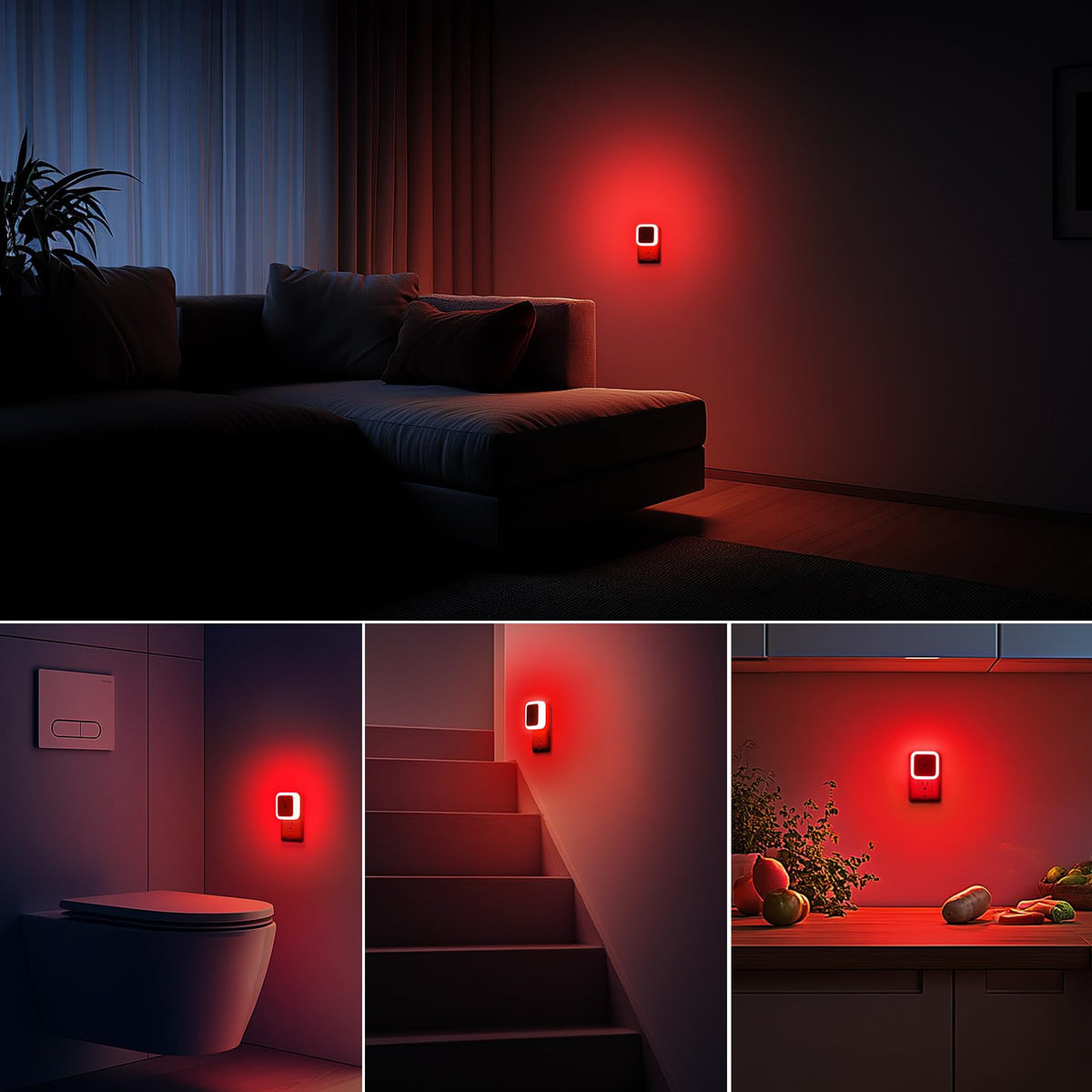 Sujeet Night Light, Night Lights Plug into Wall 4-Pack, Nightlight Plug in Night Lights, Dusk to Dawn Night Lamp Led Night Light for Bedroom, Bathroom, Hallway Warm White