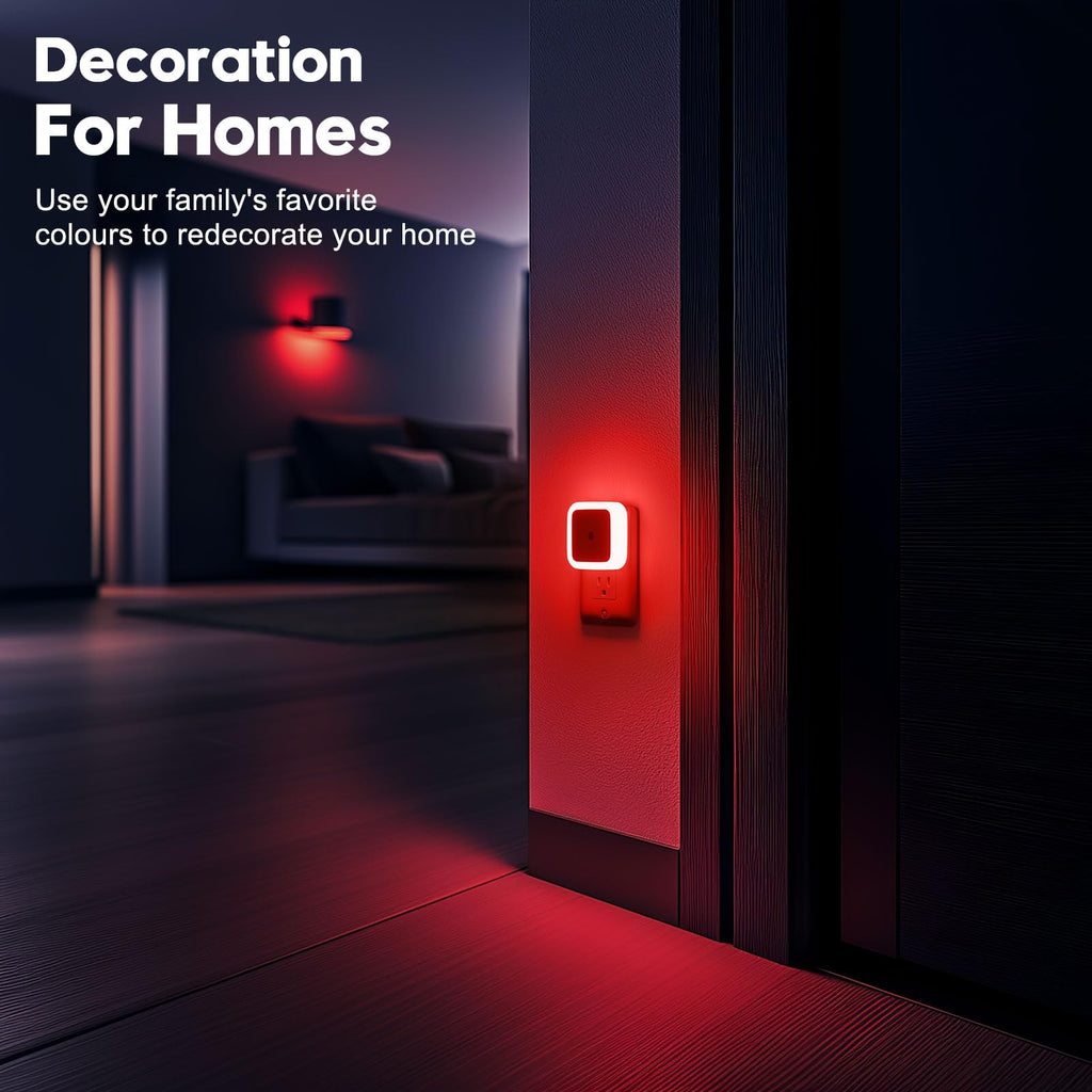 Sujeet Night Light, Night Lights Plug into Wall 4-Pack, Nightlight Plug in Night Lights, Dusk to Dawn Night Lamp Led Night Light for Bedroom, Bathroom, Hallway Warm White