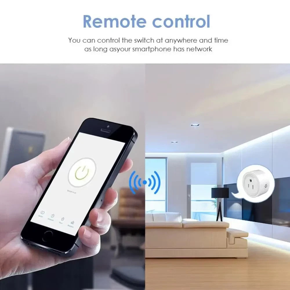 Tuya Smart Wifi Plug US Standard Wireless Outlet 10A Remote Control Smart Home**